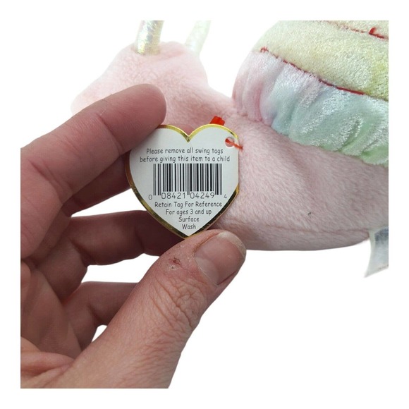 Ty Beanie Babies - Swirly the Snail Original 1999 Retired Collectible Rare Error - Picture 13 of 13